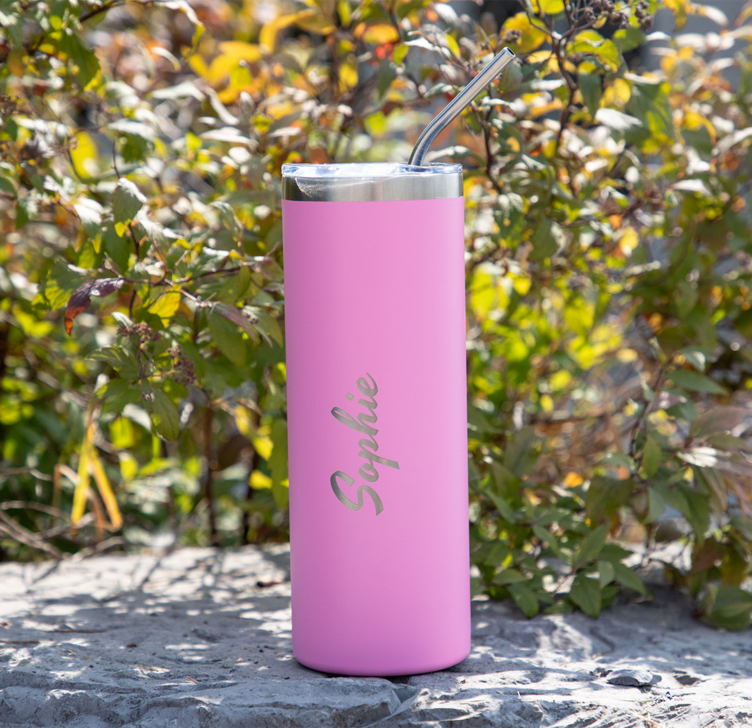 600ml Pink Personalized Tumbler