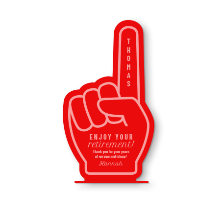 Acrylic Foam Finger - Red