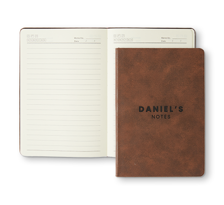 Personalized Brown Leather Notebook