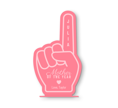 Acrylic Foam Finger - Pink