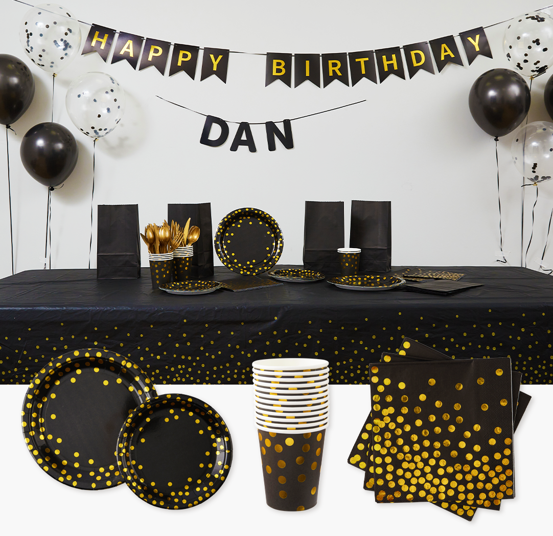 Black & Gold - Party Kit